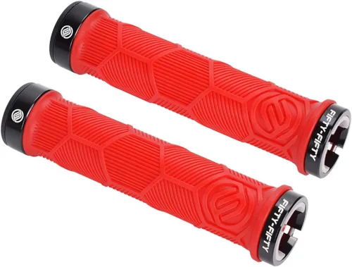 Vista 18 de Agarre para manillar de bicicleta de montaña de doble cierre de Fifty-Fifty, agarre de bloqueo para manillar de bicicleta, manillar MTB