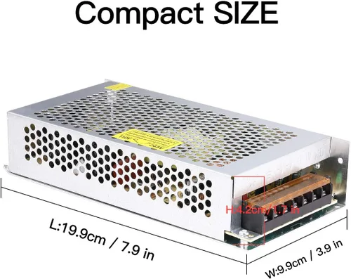 Vista 3 de Fuente de alimentación de 10 A, 120 W, 12 V CC, convertidor universal regulado conmutado de CA de 110 V/220 V a CC, (SMPS) adaptador de controlador