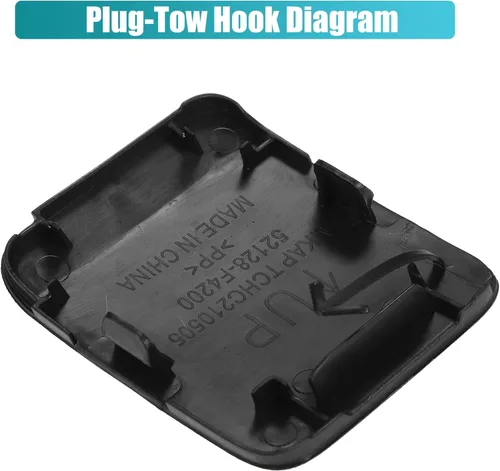 Vista 5 de uxcell Cubierta de gancho de remolque para parachoques delantero izquierdo sin pintar para Toyota CHR 2021-2022 Gancho de remolque para parachoques