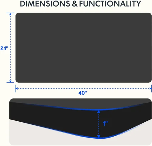 Vista 2 de FLEXISPOT Mesa de Escritorio de una pieza de 102 x 61 cm, escritorio de altura ajustable de 1 pulgada, mesa rectangular de escritorio de 42 cm, Negro