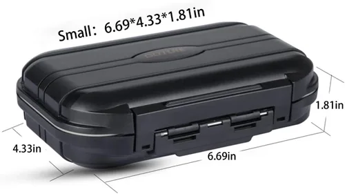 Vista 3 de Goture Cajas impermeables de señuelos de pesca ajustables de 2 lados, caja de plástico pequeña de cebo contenedores de almacenamiento de mini caja