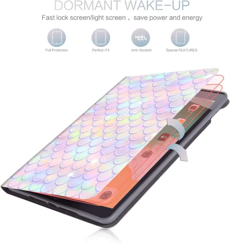 Vista 6 de Funda para iPad de 9ª generación, funda para iPad de 8ª generación, funda para iPad 10.2, funda protectora de visualización multiángulo, soporte