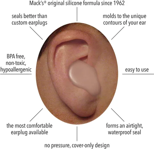 Vista 2 de Tapones de Silicona moldeables para los oídos Macks Snoozes, B004BKP5OQ, 1, 1
