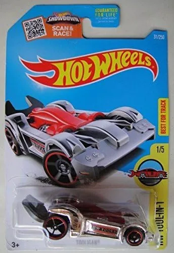 2016 HOT WHEELS HW TOOL-IN-1 SERIES 1/5 CHROME/RED TOOLIGAN 31/250 SHOWDOWN SCAN & RACE CARD