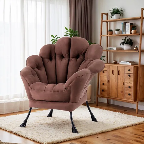 Vista 46 de Silla Lazy con otomana, silla moderna con reposapiés plegable, silla de acento de salón, cómoda silla de lectura para dormitorio, estudio, sala