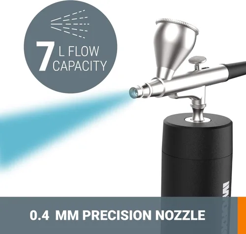 Vista 9 de Worx MAKERX WX992L 20V Kit de herramientas de manualidades (2 piezas) - Herramienta giratoria + cepillo de aire