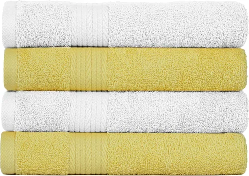 Vista 10 de Ample Decor Paquete de 4 toallas de mano de 600 GSM, 100% algodón, certificadas Oeko Tex, supersuaves, altamente absorbentes, de secado rápido