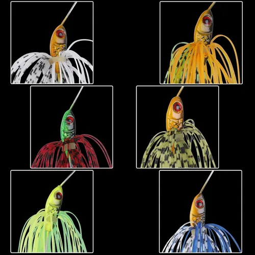 Vista 5 de 6 cebos giratorios para lubina, cebos giratorios para pesca de lubina, trucha, salmón, metal duro, spinnerbaits