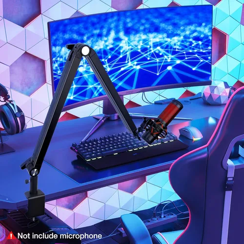 Vista 2 de Blue Yeti - Brazo Boom con tubo de extensión, brazo de micrófono compatible con Blue Yeti, soporte de micrófono de altura ajustable para HyperX