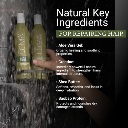 Vista 2 de Loma Hair Care - Champú y Acondicionador Nutritivo Duo