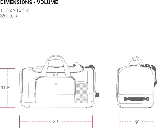 Vista 4 de SwissGear Bolsas de lona de viaje Apex, Bolsas de viaje Apex