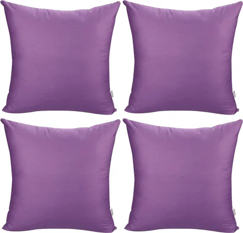 Vista 19 de Thmyo - Paquete de 4 fundas de almohada decorativas de 100 % algodón para lumbar, cómodas, sólidas, para Navidad/Halloween, fundas de cojín Blanco