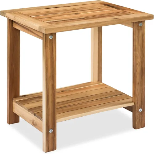 Vista 10 de VICTORY RELAX Mesa de acento Adirondack negra para exteriores – Mesa auxiliar de madera de acacia resistente a la intemperie con almacenamiento