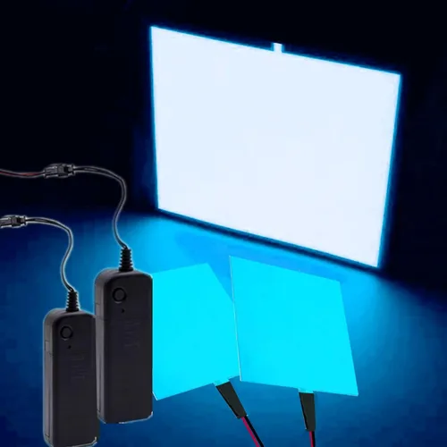 Vista 10 de El Panel de luz – 2 piezas 3.9 x 3.9 in DIY Electroluminiscente Cuttable Máscara Iluminación de Ojos DIY Cosplay Fiesta Decoración Rojo