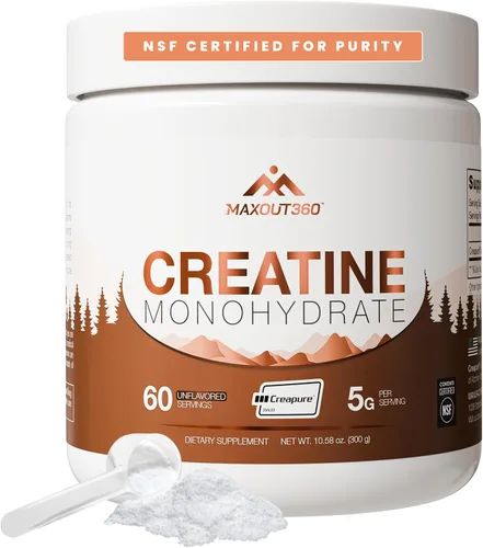 Creapure Creatine Monohidrato en polvo, sin sabor, 60 porciones