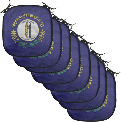 Vista 91 de Lunarable USA Chair Cushion Pad, American Cities Skylines Metropolis Architecture Sketch Style Hand Drawn Art Print, Seat Padding for Kitchen &