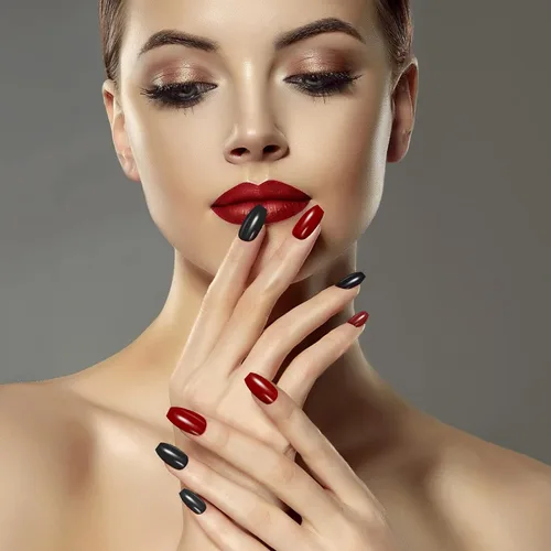 Vista 2 de 720 piezas de uñas postizas cortas, uñas postizas cuadradas medianas, uñas postizas artificiales de cobertura completa, uñas postizas a presión