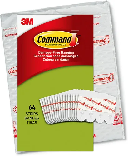 Vista 2 de Command Tiras grandes para colgar cuadros + tiras de póster Command Colgar sin daños para fotos, carteles y decoración