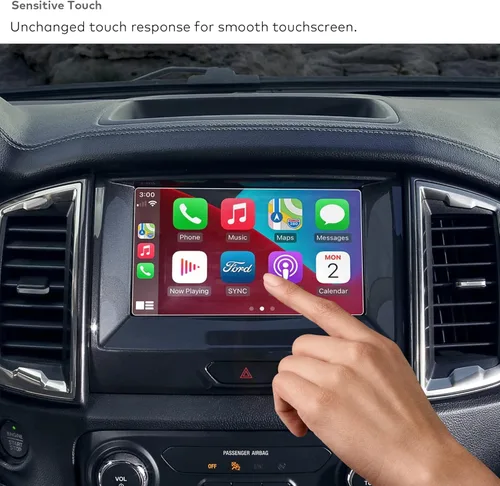 Vista 5 de Protector de pantalla de vidrio templado para Ford Ranger XLT/LARIAT Sync3 2019, 2020, 2021, 2021, 2022, 2023, pantalla táctil de 8 pulgadas [9H]