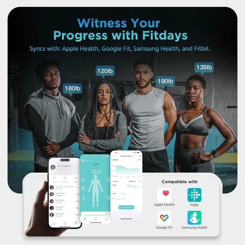 Vista 6 de Báscula Posture para peso corporal y grasa, báscula digital de baño IMC, báscula de grasa corporal Bluetooth, báscula inteligente de grasa corporal