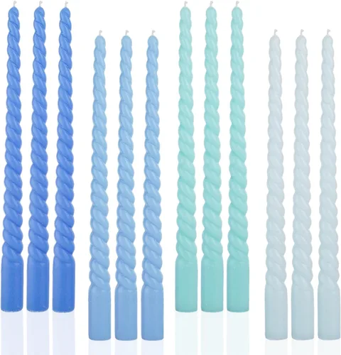 Vista 21 de Olive - Velas cónicas de 12 pulgadas sin perfume, sin humo, largas y altas para candelabros, boda, adviento decoración del hogar, cena, Navidad