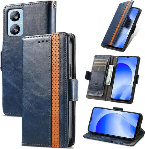 Vista 173 de Funda para Samsung Galaxy Z Fold3 5G, funda para Samsung Galaxy Z Fold 3 5G Funda de piel sintética con ranuras para tarjetas Flip Stand Funda Negro