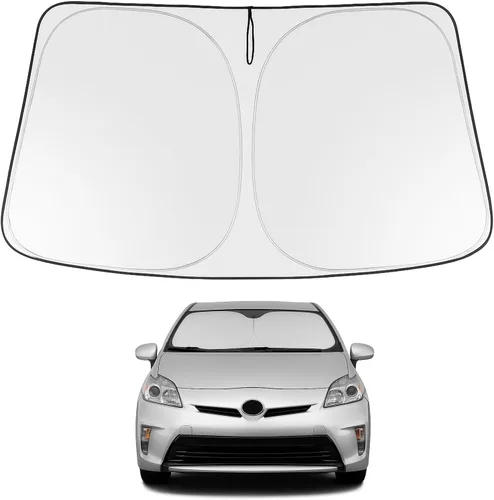 Vista 201 de Proadsy Parasol para parabrisas Rivian R1S 2022-2025 2026 de 4 capas plegable, protector de parasol frontal que bloquea los rayos UV, mantiene