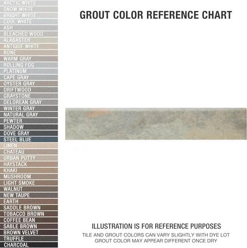 Vista 2 de Merola Tile Ardesia Bullnose Gris 3-1/8" x 17-1/2" - Moldes de porcelana para piso y pared