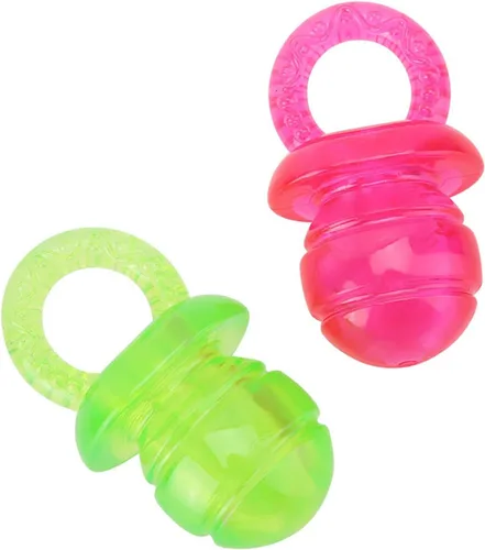 Vista 6 de Ymiko Chupete de bebé para cachorro, juguetes masticables para dejar de masticar, rincón de juguete para perros grandes, de goma, para perros