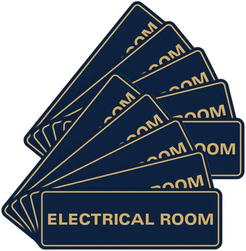 Vista 30 de All Quality Letrero eléctrico estándar para habitación, negro, pequeño (paquete de 5)