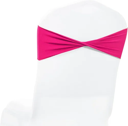 Vista 14 de MDS - Paquete de 100 cintas elásticas de elastano para sillas de comedor, lazos sin hebilla deslizante, ajuste universal para bodas, baby shower