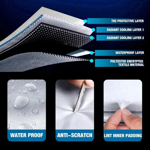Vista 2 de Waterproof Car Cover Compatibility for Lamborghini Espada Gallardo Jalpa Thickened Oxford Cloth Anti-Scratch Anti-Bird Droppings Fallen Leaves Dust