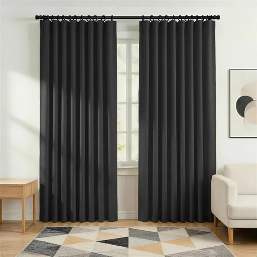 Vista 9 de hoeflife Cortinas opacas para dormitorio, cortinas de oscurecimiento de habitación para sala de estar, cortina de techo para puerta