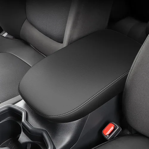 Vista 2 de AOMSAZTO Fundas de consola para Toyota RAV4 2019-2026, funda de cuero negro