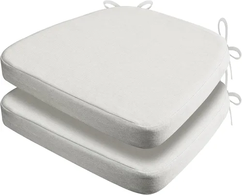 Vista 30 de AAAAAcessories - Cojines para silla en forma de D, 2" de espesor, almohadillas para sillas de comedor con lazos y removibles, cubierta lavable a