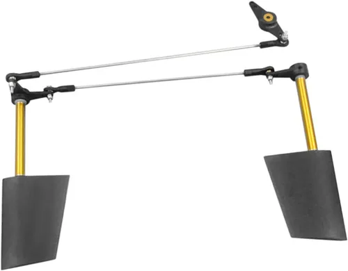 Vista 7 de Heyiarbeit Timón de barco RC con brazo servo en forma de L 1.102 in, grosor de almohadilla de timón 0.173 in FXB-QJFXD 1 juego