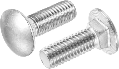 Vista 7 de uxcell Perno de carro de 1/2-13x1" Cabeza redonda Cuello cuadrado Acero inoxidable 304 5pcs