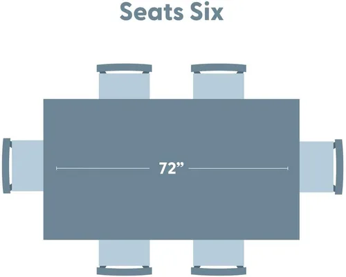 Vista 8 de Plank+Beam Mesa de comedor rústica de 72 pulgadas, mesa de cocina rústica de madera maciza, para comedor, oficina en casa, muebles de sala de estar