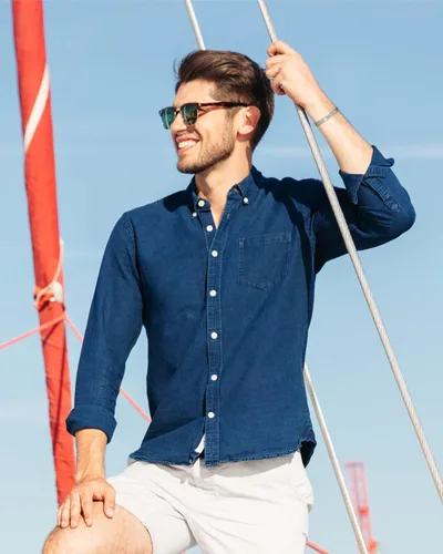 Vista 4 de Nautica Pulsera para hombre Pulsera de cadena de eslabones de acero inoxidable oxidado para mujer