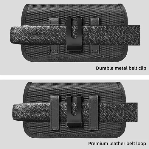 Vista 3 de Funda de nailon con clip para cinturón para Samsung Galaxy A16 A15 5G A14 A55 A54 A53 A35 S25 Ultra S24 S23 S22 S21 Note 20 Ultra A13, iPhone 17 Pro
