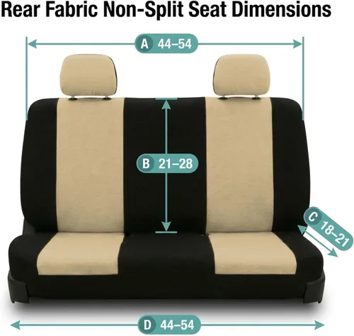 Vista 8 de FH Group Funda para Asiento de Coche para Asiento Trasero de Tela - Ajuste Universal para Coches con Banco Sólido, Protector de Asiento de Coche