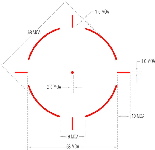 Vista 5 de Trijicon Retícula MRO HD 68 MOA con puntos MOA 2.0