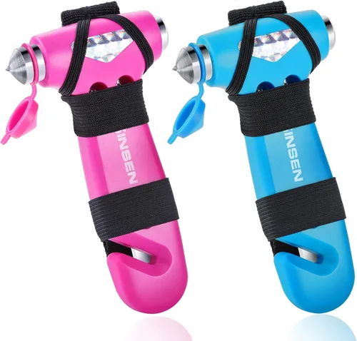 Vista 14 de SENSEN - Cortador de cinturón de seguridad para automóvil, herramienta de emergencia para romper vidrio, kit de escape de martillo de seguridad, 3