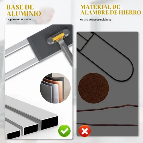 Vista 8 de Masthome Trapeador plano grande de 16 pulgadas, 3 almohadillas de fregona de microfibra