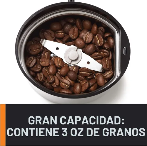 Vista 3 de Molinillo de café y triturador de especias eléctrico KRUPS con cuchillas de acero inoxidable, color negro, Negro