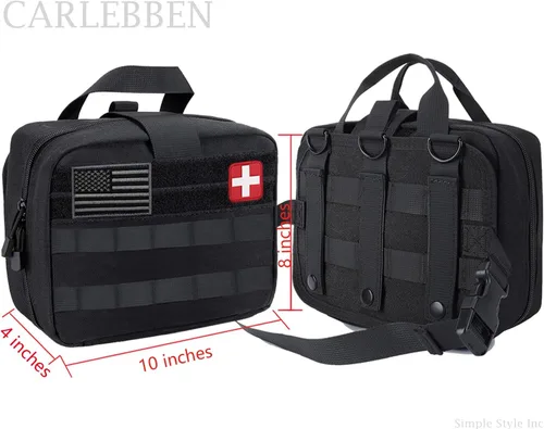 Vista 6 de Carlebben Kit de supervivencia Kit de primeros auxilios Kit de emergencia Bugout Bolsa regalos para hombres Equipo táctico Accesorios Molle