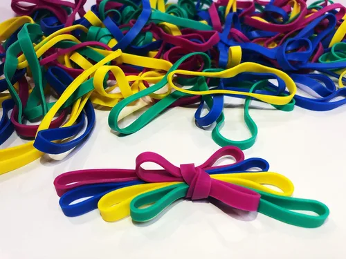 Vista 16 de Bandas de goma de varias dimensiones (#64+#33+#16+#117b), 1/4 libras, banda de goma colorida sin látex, bandas elásticas resistentes para archivos