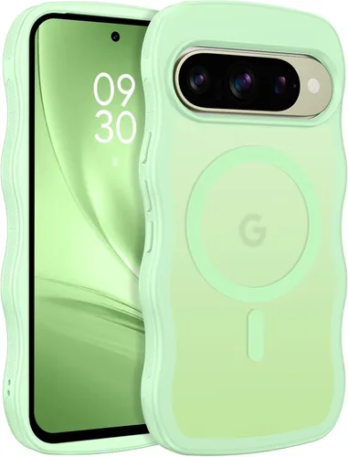 Vista 30 de BENTOBEN Funda magnética para Google Pixel 10 Pro, bonita funda ondulada y rizada para Pixel 10Pro [compatible con MagSafe] parachoques