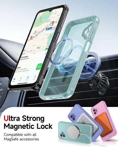 Vista 387 de LeYi Funda para teléfono Samsung-S23: protector de pantalla e imán MagSafe Púrpura