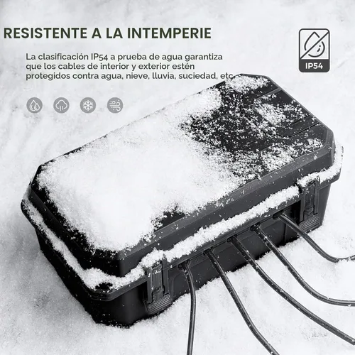 Vista 5 de WELKIN Caja Eléctrica Resistente para Exteriores (15.3 * 8.9 * 5.4 pulgadas), Cubierta de Cable de Extensión Impermeable Resistente a la Intemperie